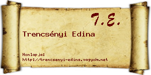 Trencsényi Edina névjegykártya