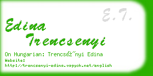 edina trencsenyi business card